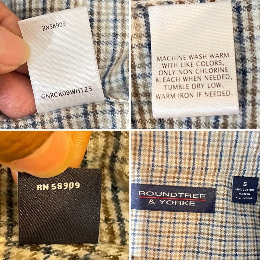 Vintage Mens Casual Plaid Flannel Shirt Size Small - Picture 7 of 16
